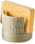 Zoeeker Kitchen Sponge Holder, Ceramics Sponge Dish Rack Sink Scrub Caddy by LAUCHUH