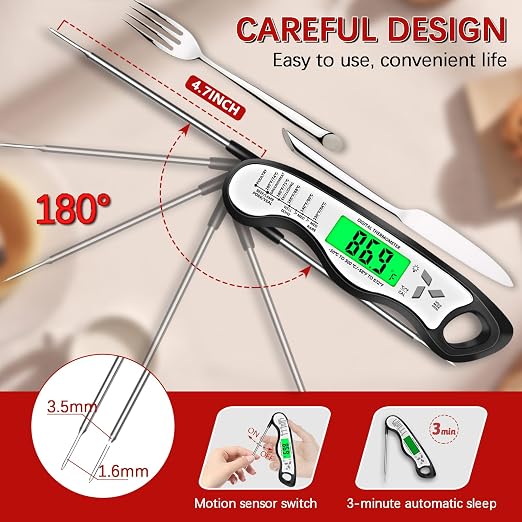 Meat Thermometer Digital，IP67 Waterproof Cooking Thermometer - Image 4