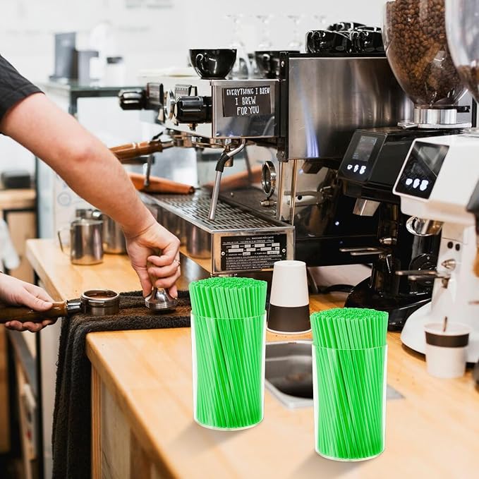 500 Pcs Neon Green Coffee Stir Sticks Set Jade Green Stir Stick Holder Acrylic - Image 6