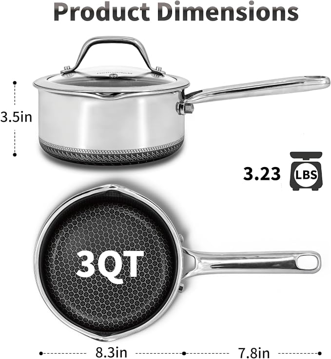 Hybrid Nonstick 3 QT Saucepan - Image 2