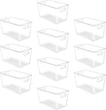 YIHONG 10 Pack Clear Pantry Organizer Bins, Plastic Containers by YIHONG