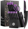 Knife Set - 15 PCS Kitchen Knife Set - Stainless Steel Knife Block Set - by ASETY