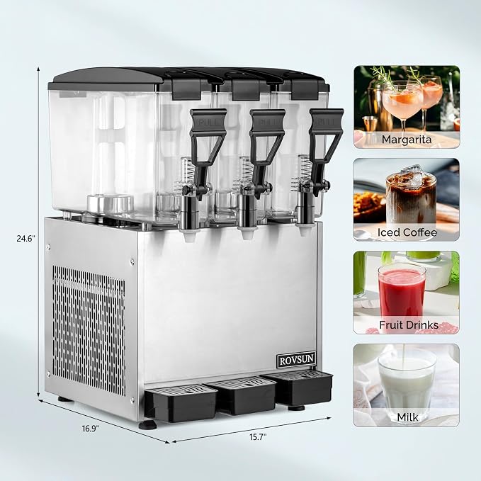 ROVSUN Commercial Beverage Dispenser 7.8 Gal/30L, Commercial Juice Dispenser - Image 7
