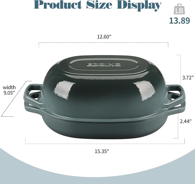 EDGING CASTING Enameled Cast Iron Oval Dutch Oven Pot - Image 2