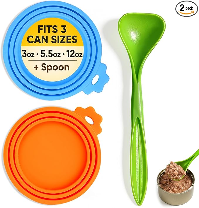 Lydia’s Deal Pet Food Can Covers 2-Pack, Thick Silicone Universal Can Lids by LydiasDeal