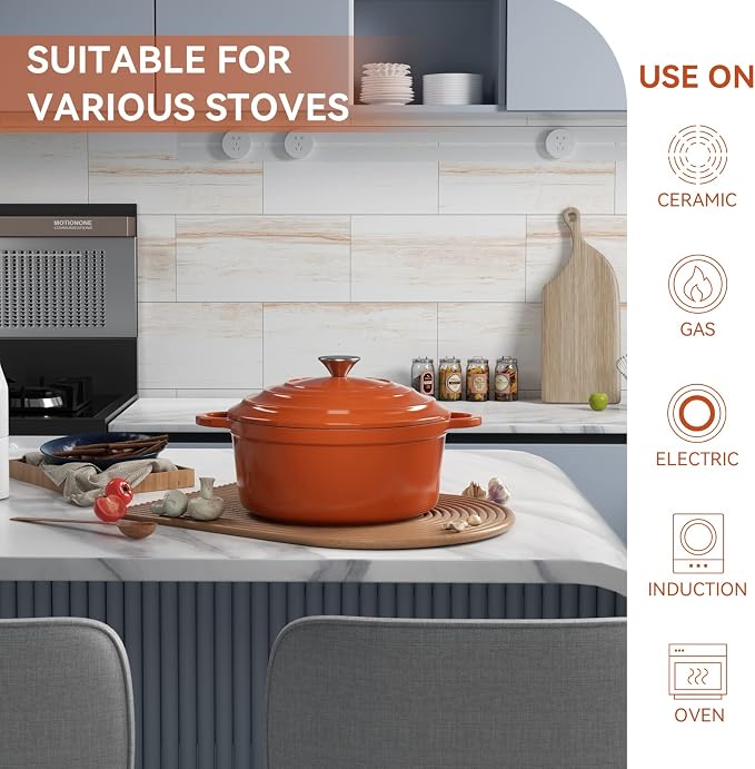 Miereirl 4.5 Quart Enameled Dutch Oven Pot - Image 3