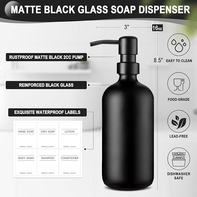 Dish Soap Dispenser for Kitchen, Kitchen Soap Dispenser Set - Image 3