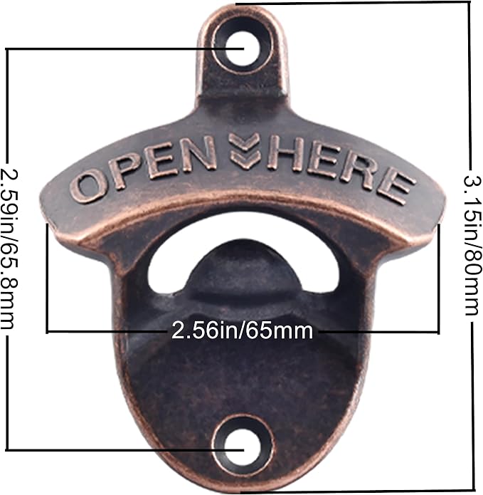 Aged Style Wall Mounted Bottle Opener, Stainless Table Mount Cola Opener - Image 6