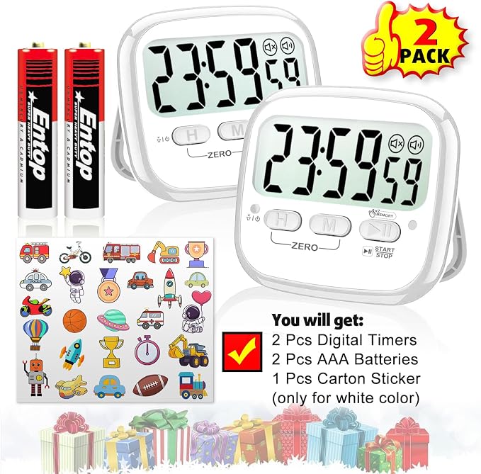 AyayaBoss 2-Pack Magnetic Kitchen Timers - Image 3