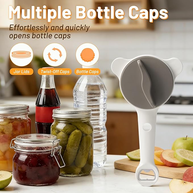 Jar Opener for Seniors Weak Hands, Adjustable Can Jar Lid Bottle Opener - Image 6