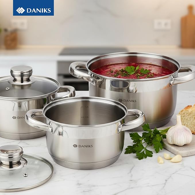 Daniks Standard 6-Piece Stainless Steel Cookware set - Image 9