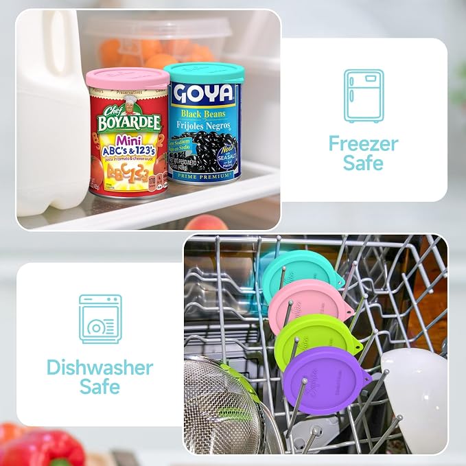 4PCS 3-inch Silicone Can Lids for Goya | Van Camp's | Chef Boyardee | Bush's - Image 5
