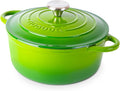 Cast Iron Dutch Oven with Lid – Non-Stick Ovenproof Enamelled Casserole Pot – by Nuovva