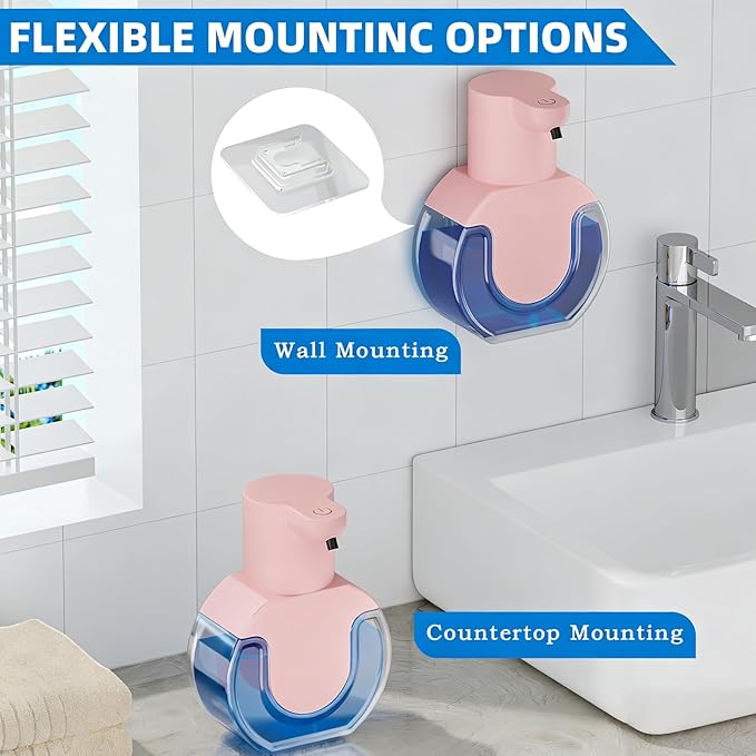 2Pack Automatic Soap Dispenser Touchless, Rechargeable Foaming Soap Dispenser - Image 5