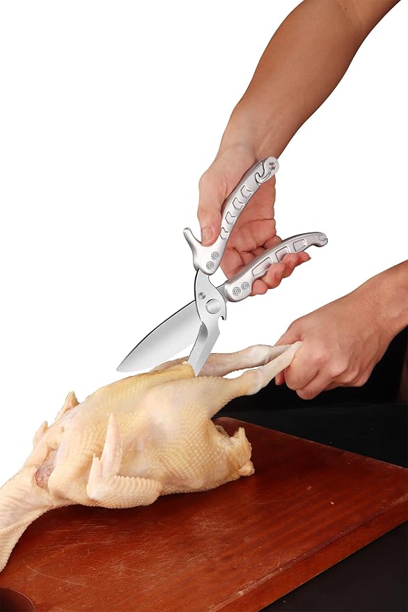 Jasni Heavy Duty Kitchen Shears, Spring Loaded Poultry Shears Stainless Steel - Image 5