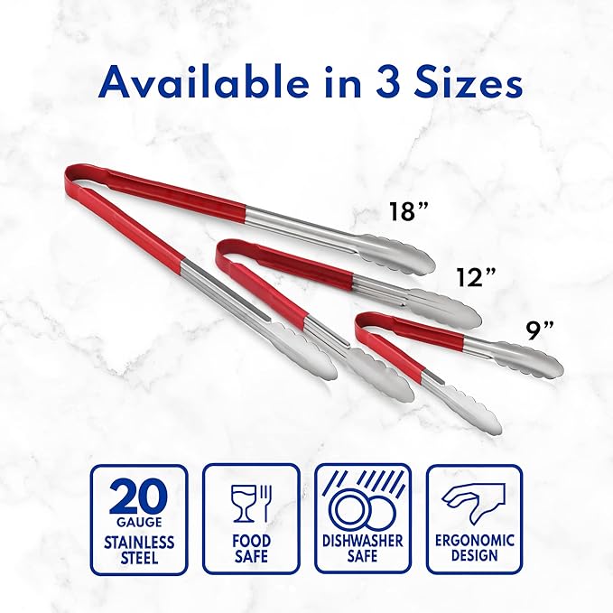 New Star Foodservice 35773 12-Inch Utility Spring Tongs, Stainless Steel - Image 7
