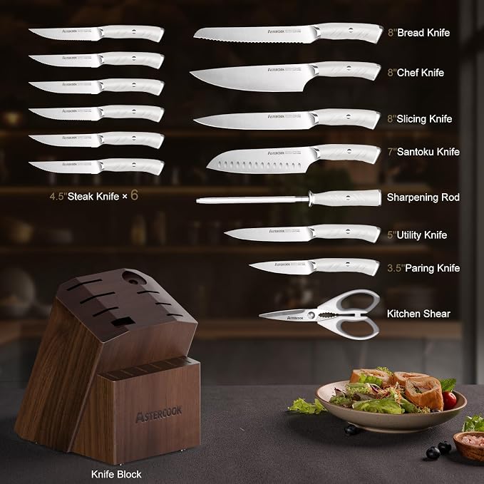 Knife Set, Astercook Kitchen Knife Set - Image 2