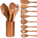 9 Pcs Wooden Spoons for Cooking Utensils by Renawe