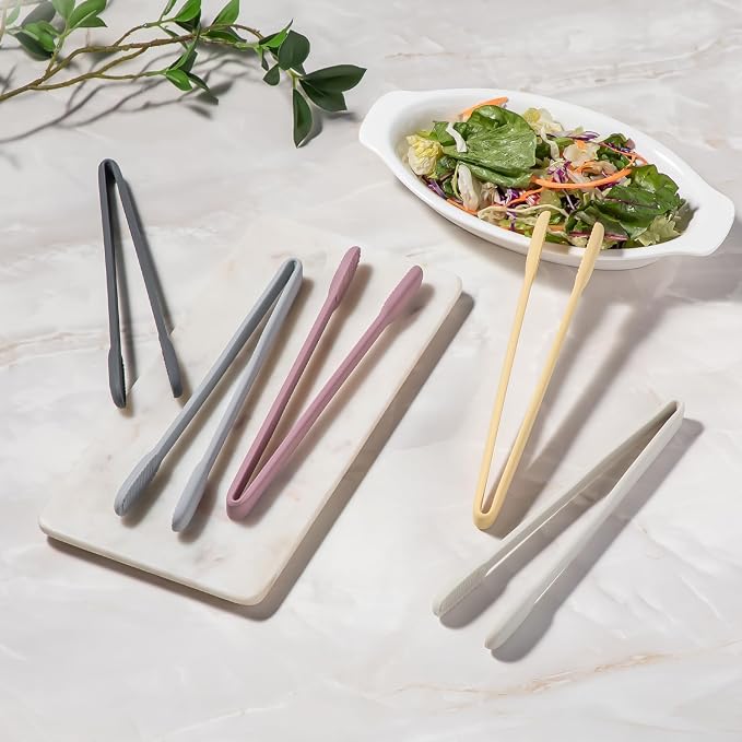 carrotez Silicone Cooking Kitchen Tongs, Non-Scratch Serving Tongs 9.25 Inches - Image 5