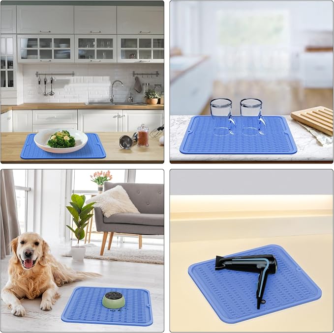 ZLR Silicone Dish Drying Mat 12" x 12" Square - Image 9