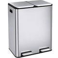 ComfyCorner 16 Gal Dual Trash Can, Stainless Steel Kitchen Garbage Bin by ComfyCorner