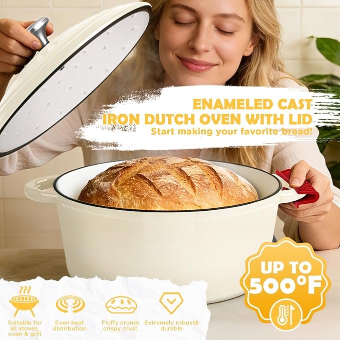 Enameled Cast Iron Dutch Oven Pot - Image 5