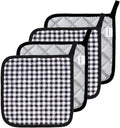 Joyhalo 4 Pack Pot Holders for Kitchen, Cotton Oven Holder by Joyhalo