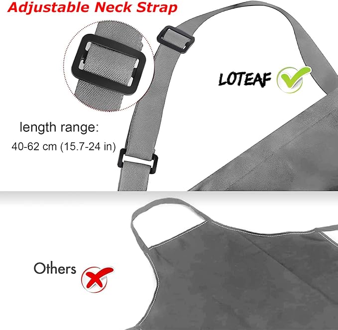 4 Packs Chef Apron, Waterproof Apron, Adjustable Aprons - Image 6