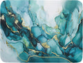 Giwawa Teal Marble Dish Drying Mat Turquoise Blue Marbling Print Dish Drainer by Giwawa