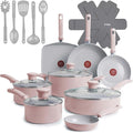 T-Fal Refresh Ceramic Pots and Pans Set, Nonstick Cookware, Oven Safe to 350°F by T-falbrand