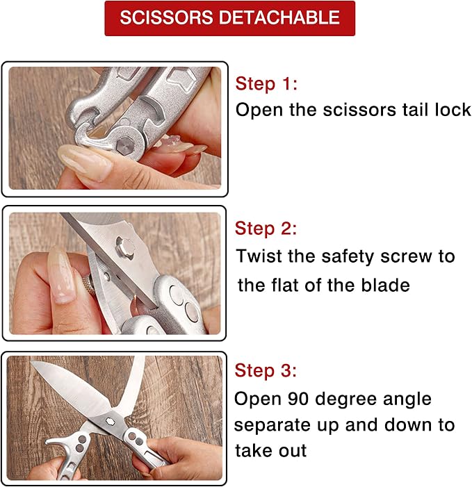 Poultry Shears Scissors Heavy Duty, Kitchen Shears, Separable easy to clean - Image 7
