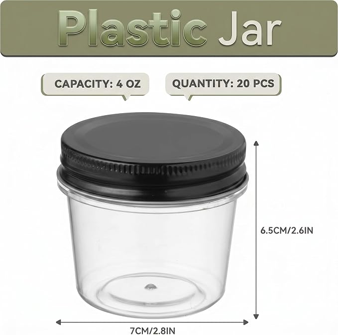 novelinks 4 oz Small Plastic Jars - Image 2