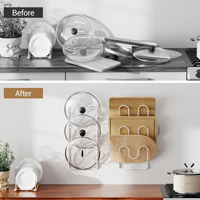 ORDORA 2 Pack Pot Lid Organizer Rack - Image 2
