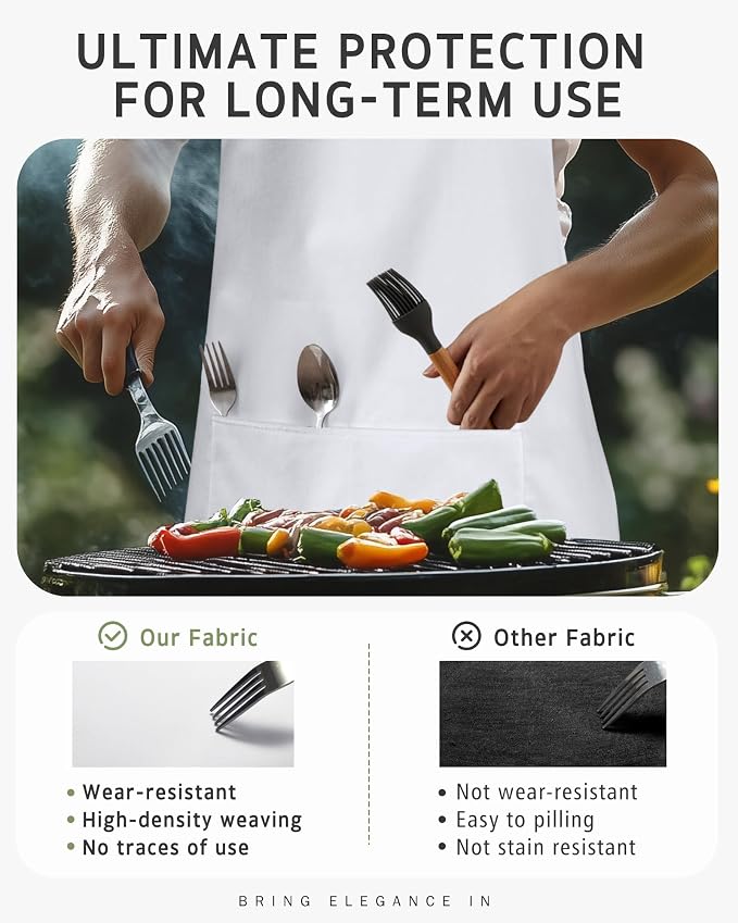 Syntus Chef Apron for Men Women Kitchen Cooking Apron - Image 6