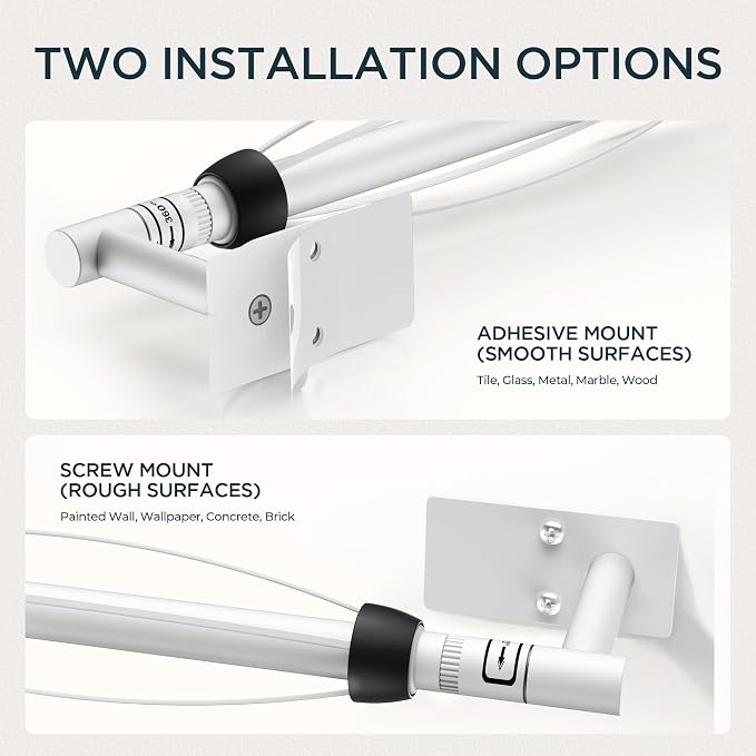 FORIOUS Paper Towel Holder Under Cabinet, Single Hand Operable - Image 5