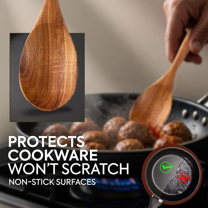 Teak Wooden Spoon for Cooking - Image 3