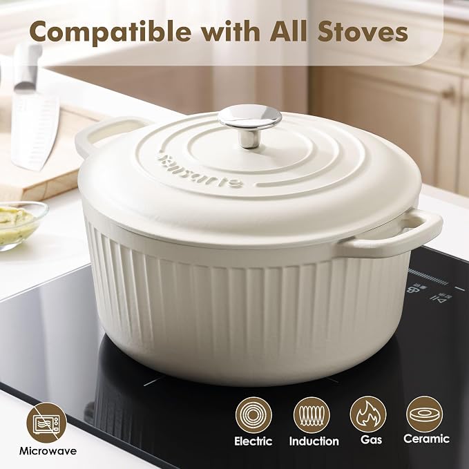 SENSARTE Enameled Cast Iron Dutch Oven Pot - Image 4