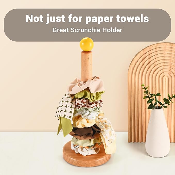 Paper Towel Holder, Wooden Kitchen Roll Stand - Image 6