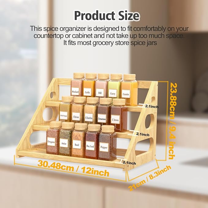 Spice Rack - Tiered Spice Rack Organization - Image 5