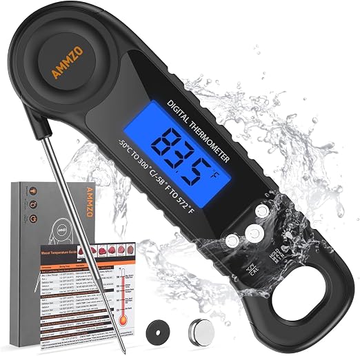 AMMZO Meat Thermometer Digital, Candy Thermometer Food Thermometer Instant Read by AMMZO