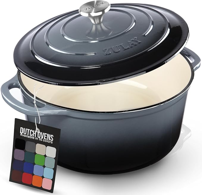 Zulay Kitchen 5 Quart Enameled Cast Iron Dutch Oven Pot by ZulayKitchen