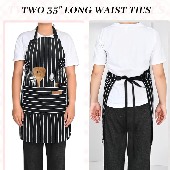 2Pack Adjustable Kitchen Apron for Women Men - Image 6