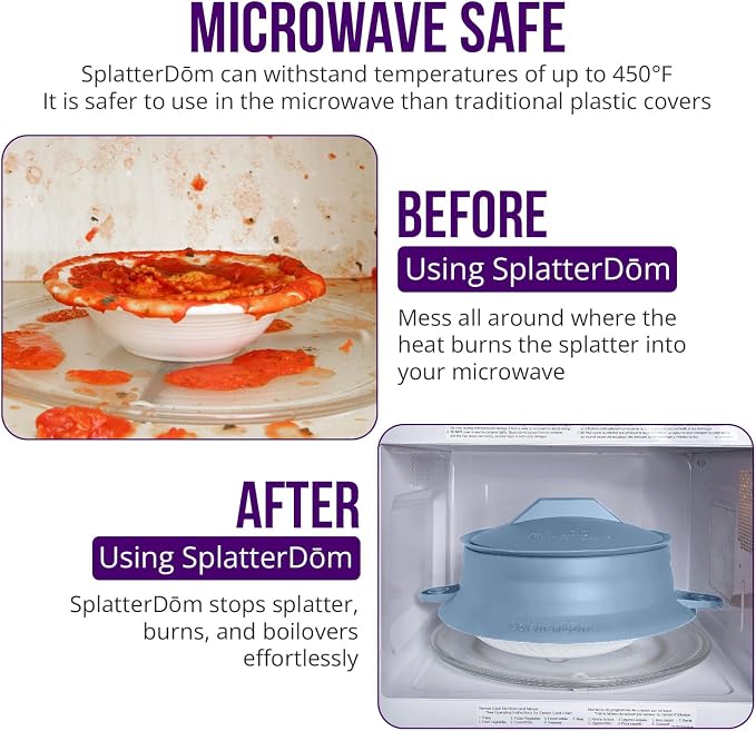 L.I.Q Silicone Splatter Guard – Fits 10 and 12 Inch Pots – Microwave Safe and - Image 8