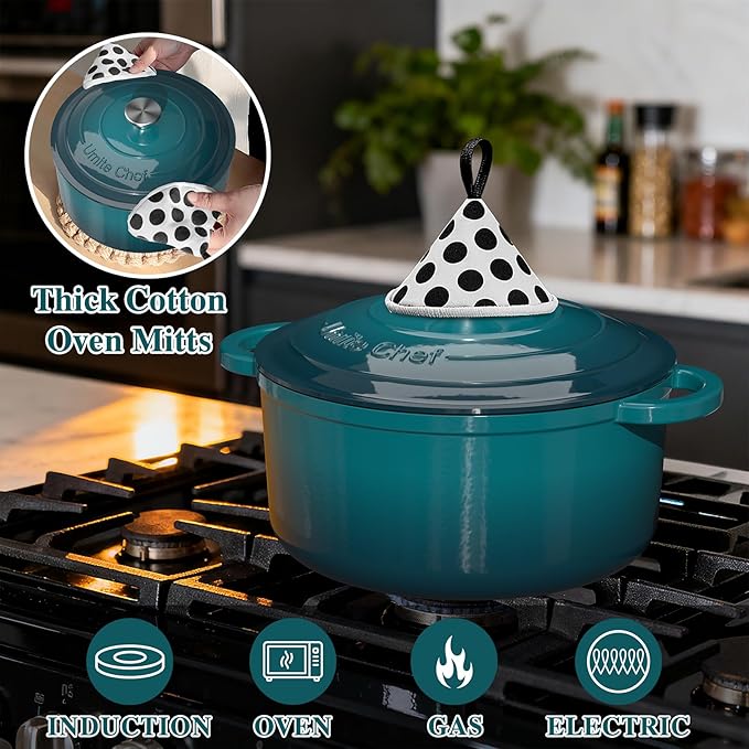 Umite Chef 7QT Enameled Cast Iron Dutch Oven - Image 6