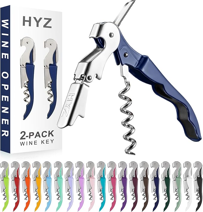 HYZ 2-Pack Wine Opener Waiter Corkscrew, Professional Wine Key by HYZ