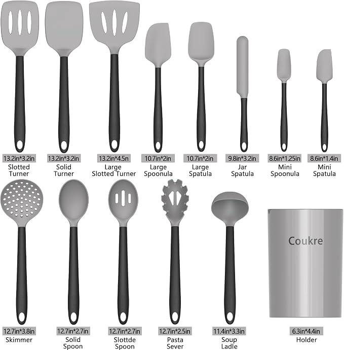 Coukre Silicone Kitchen Cooking Utensils Set - Image 2