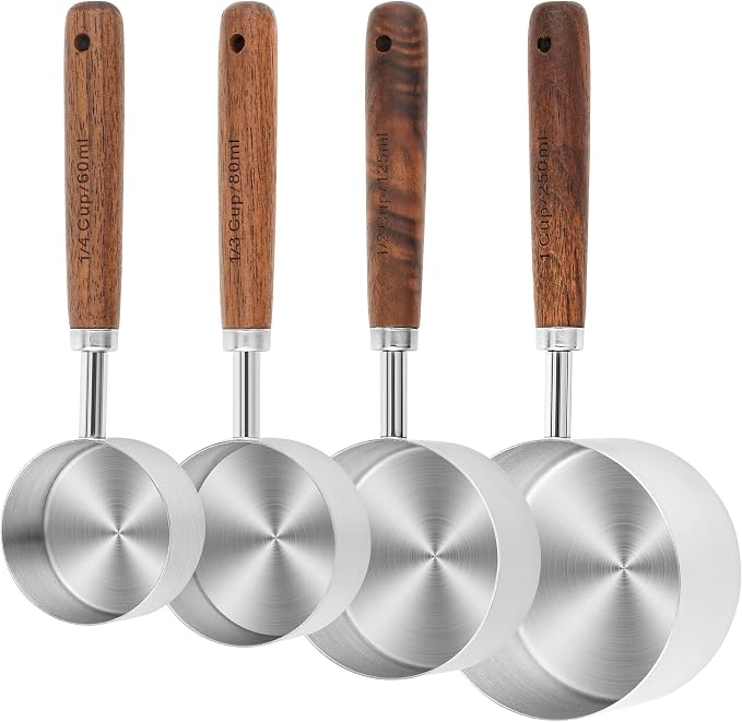 Measuring Cups and Spoons Set 8, 18/8 Stainless Steel Measuring Cups and Spoons - Image 5