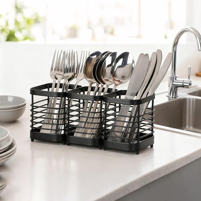 Utensil Holder, Stainless Steel Utensil Drying Rack - Image 6