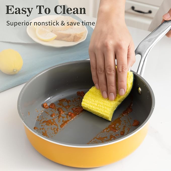 10-Inch Ceramic Non-Stick Cookware Set, 8-in-1 Multifunctional Cookware - Image 8