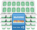 5 Pack 70 Cube Silicone Ice Cube Trays by WEFTNOM